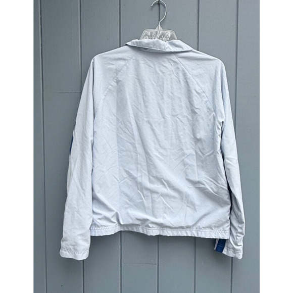 Vintage Nike Windbreaker Jacket Womens Medium Pale Blue Track Spring Running - Picture 2 of 9